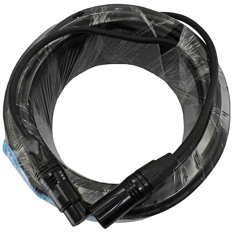 Male to Female XLR Cable with black connectors 1 FT Foot Feet Right-F to Straight-M