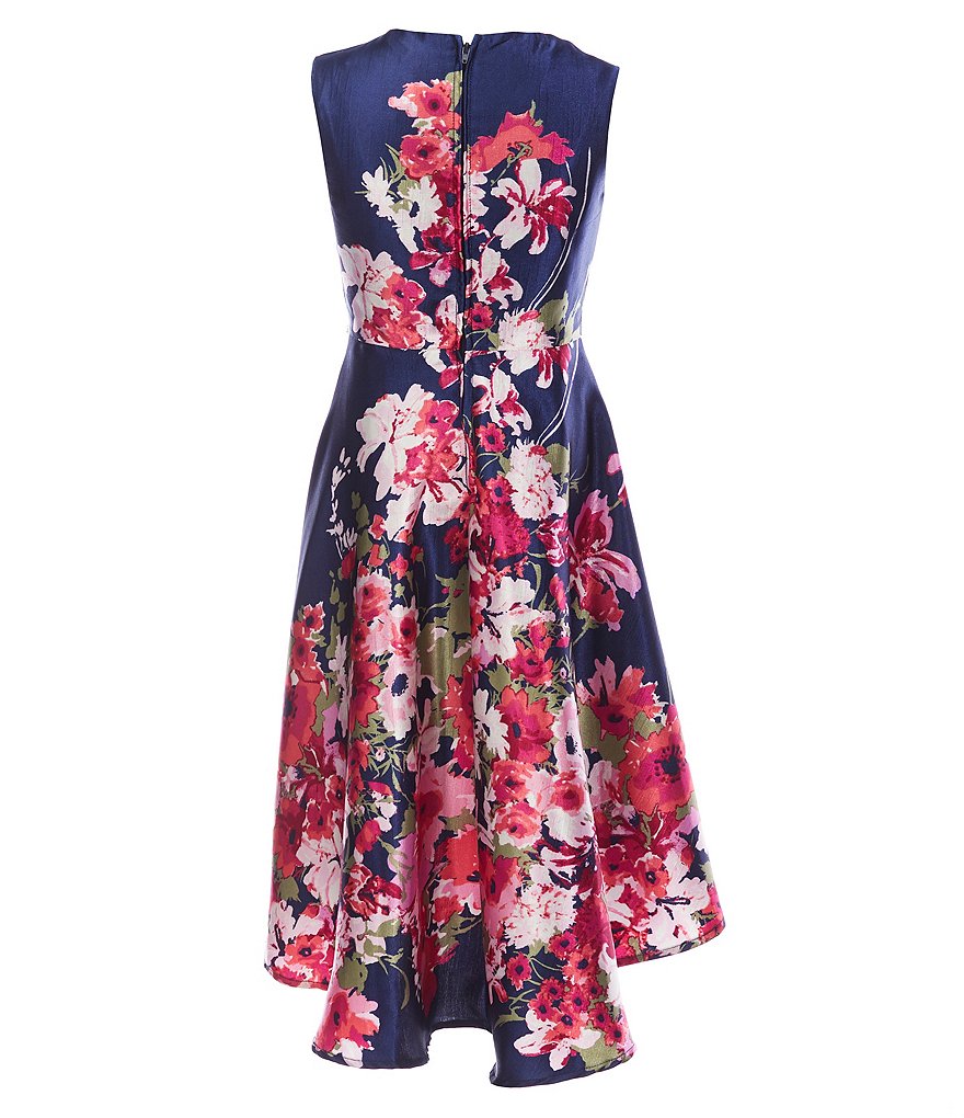 Poppies And Roses Big Girls 7-16 Floral-Printed High-Low Dress