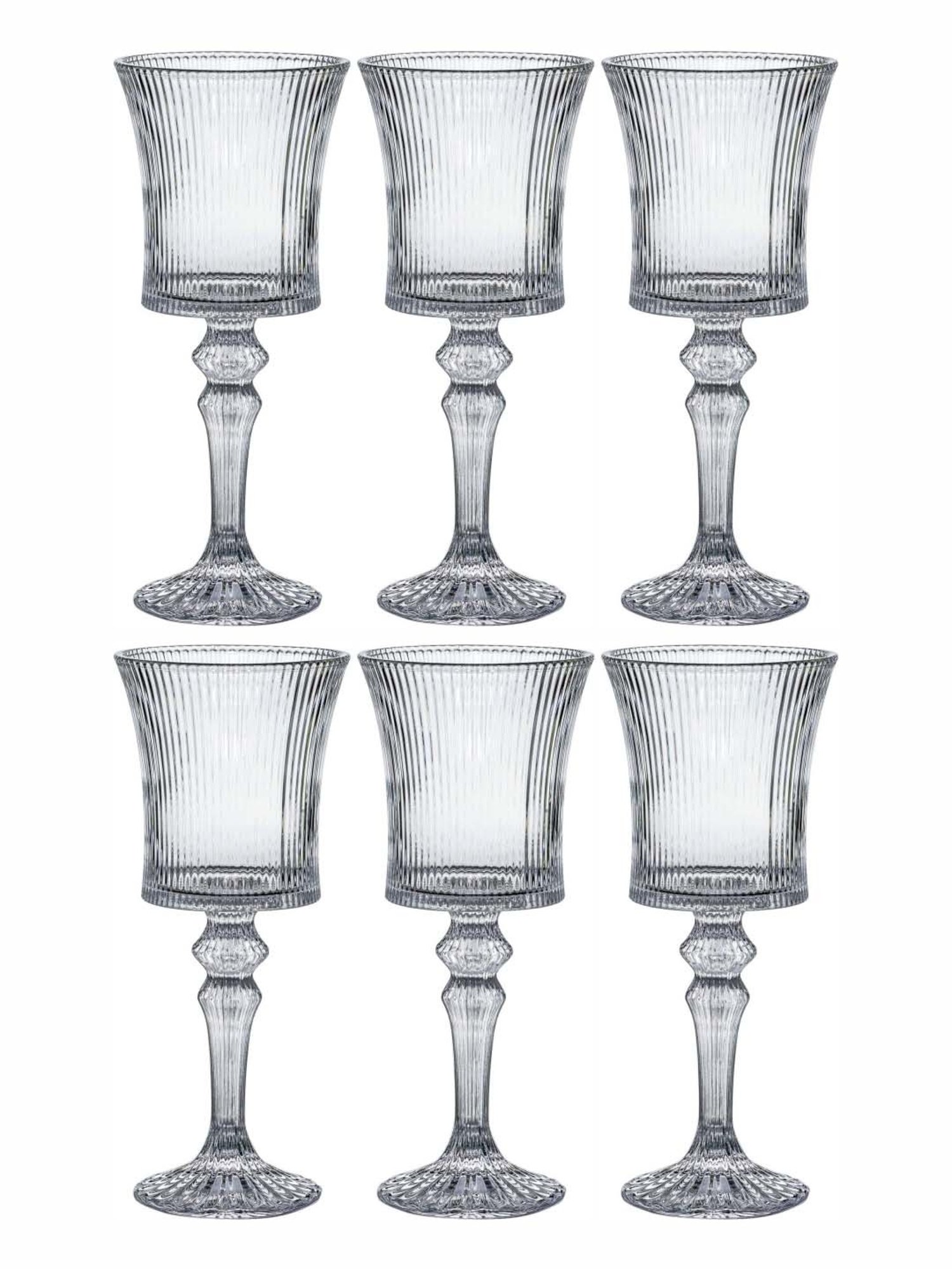 Goodhomes Transparent Stem Glass (0.28 L) - Set of 6
