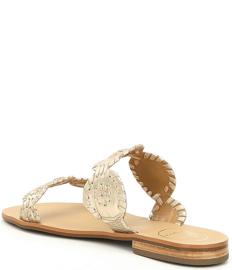 Jack Rogers Lauren Whipstitch Detail Slide Sandals