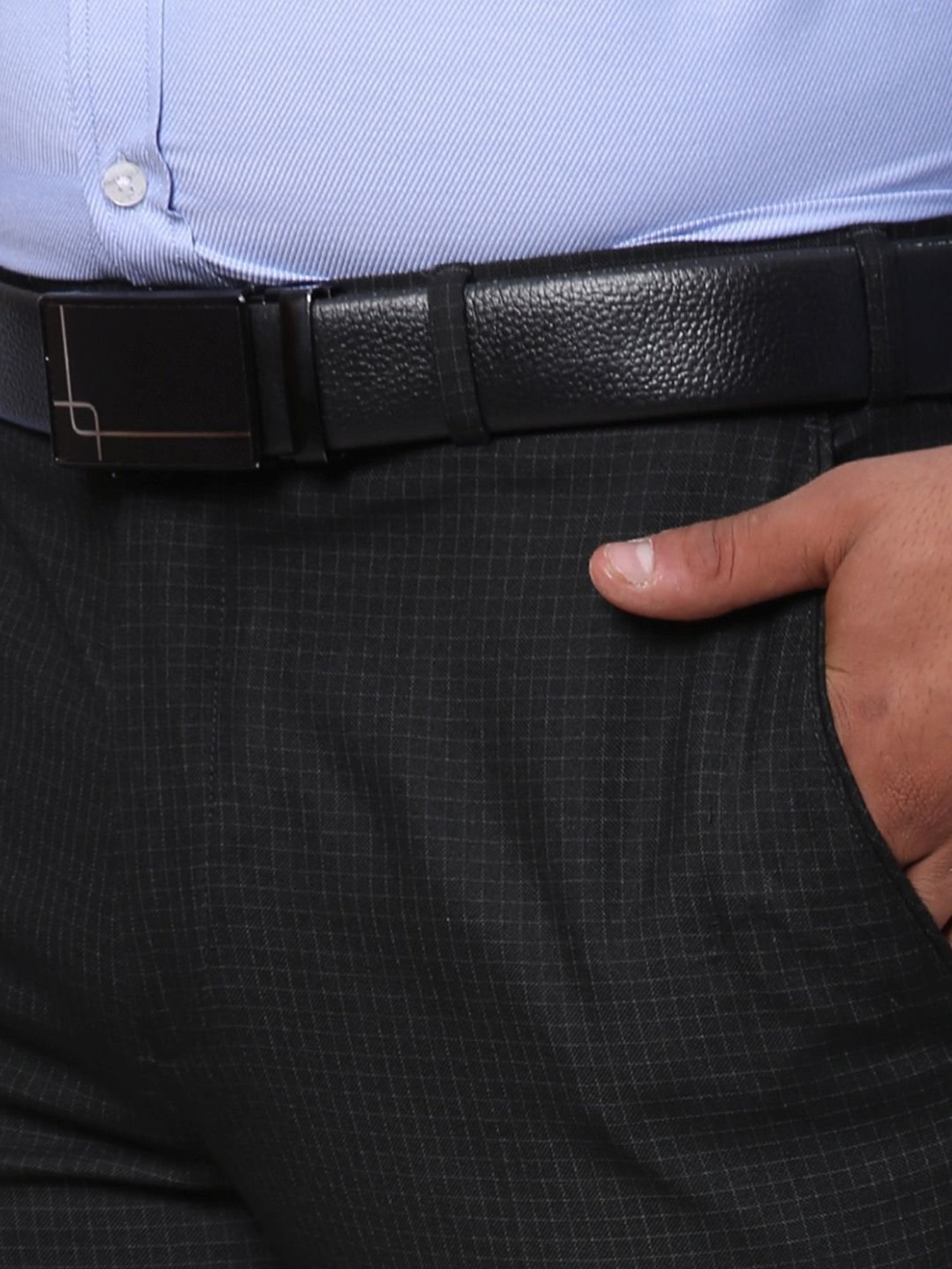 Arrow Navy Regular Fit Trousers