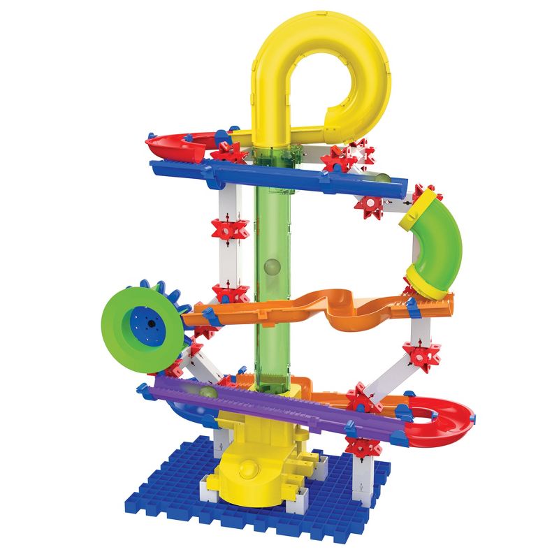 The Learning Journey Techno Gears Marble Mania STEM Construction Set Slingshot Marble Run 80+ pcs
