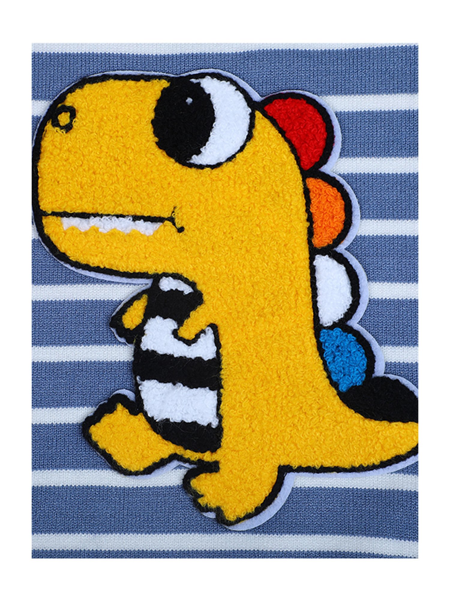 Baby Moo Kids Blue & Yellow Printed Full Sleeves Sweater