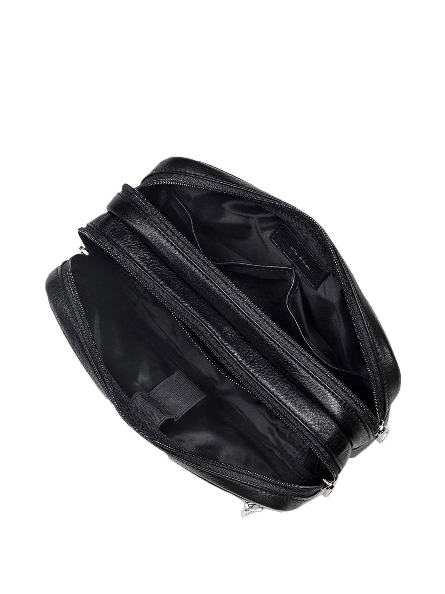 Louis Stitch Brunette Brown Leather Medium Toiletry Pouch