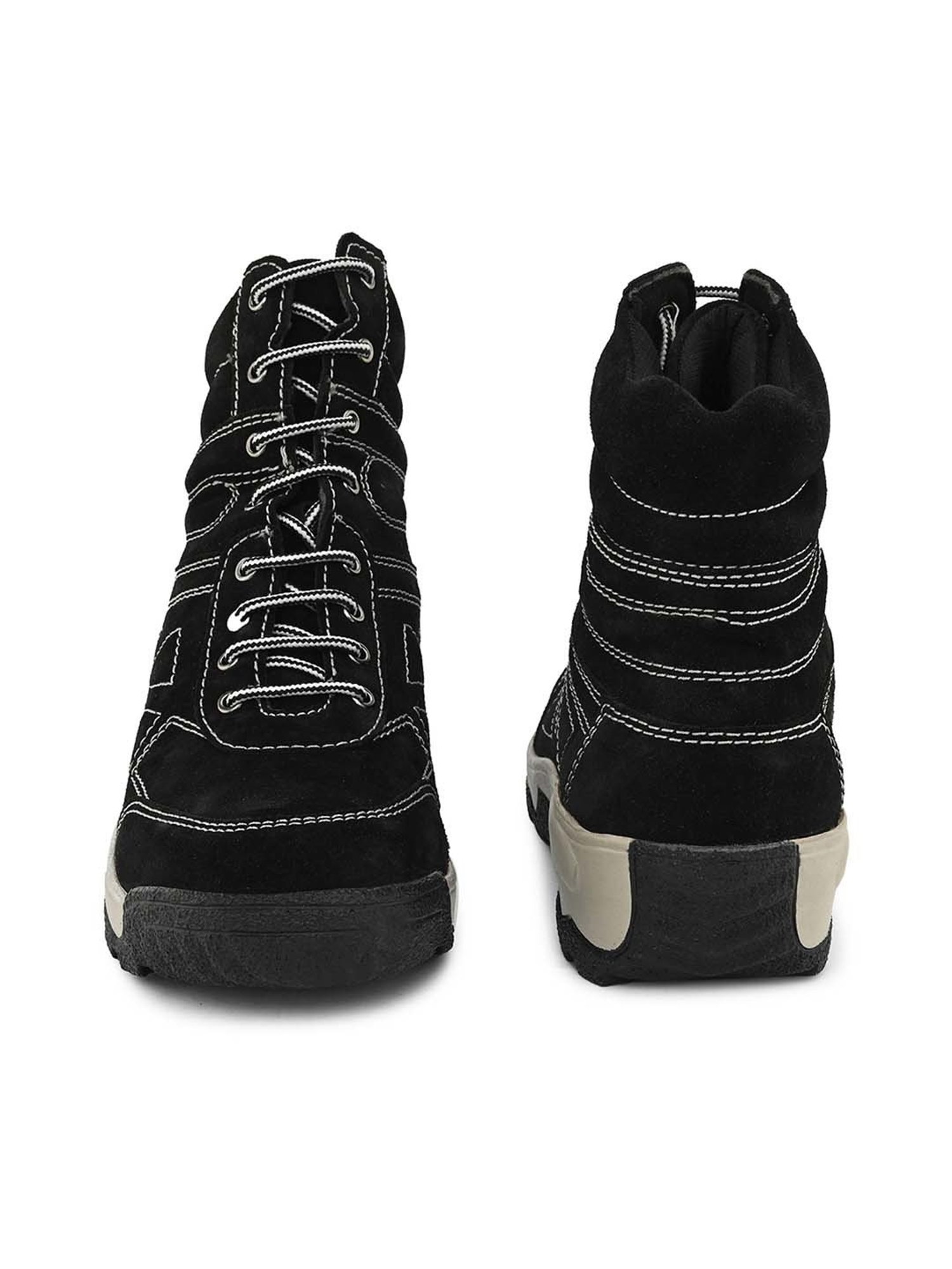 Carlo Romano Men's Black Derby Boots