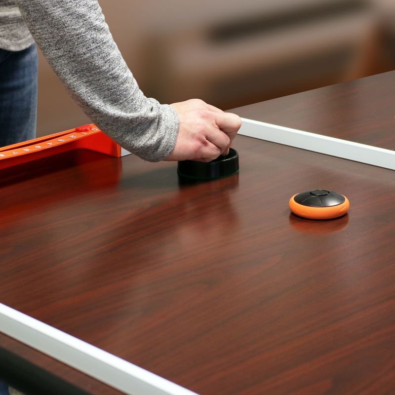 Sunnydaze Indoor Portable Hovering Air Hockey Game Set with Rechargeable Puck and 2 Strikers - 52" - 4pc