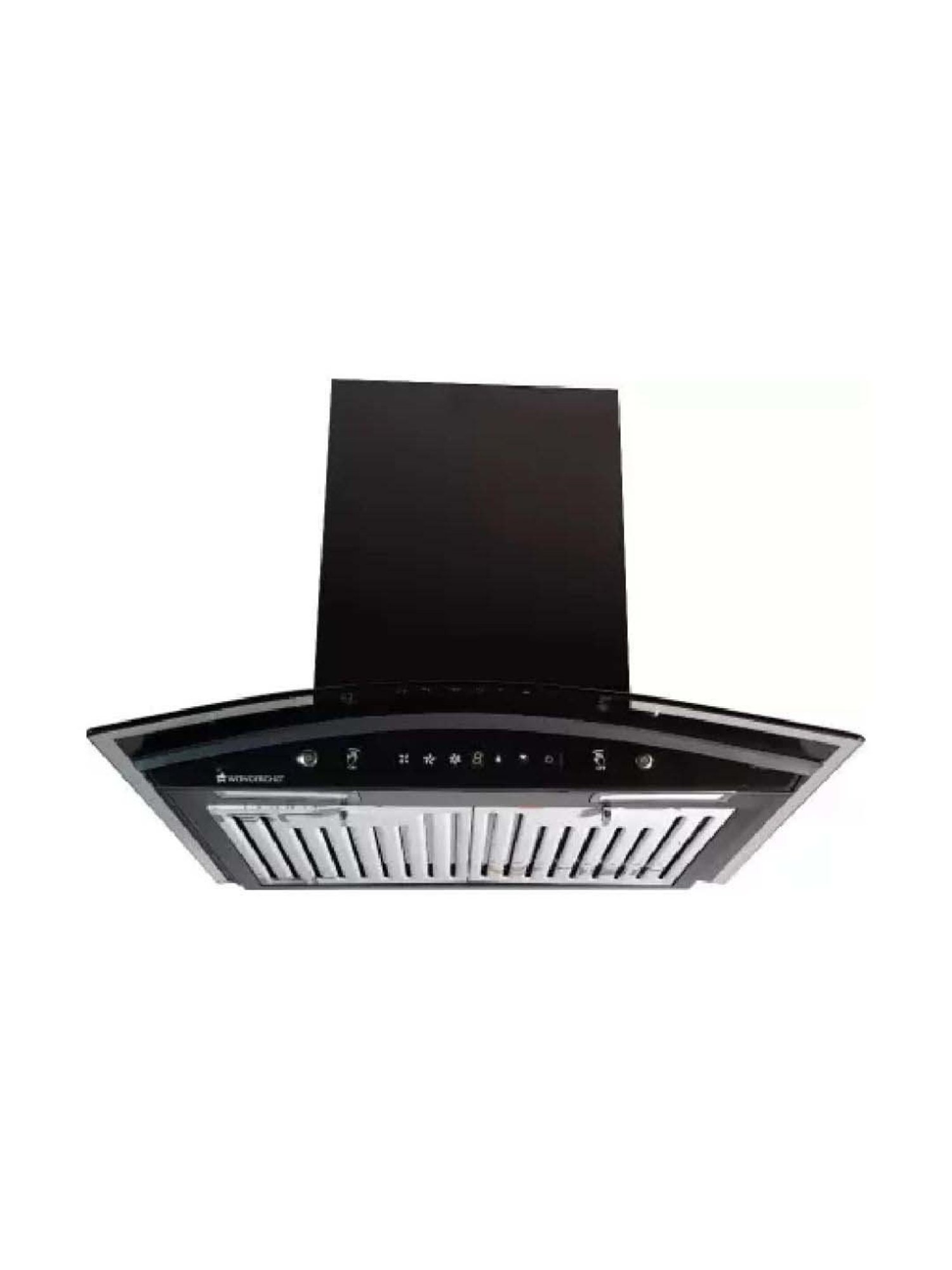 Glen CH6076AC75 1400CMH 75cm Wall Mounted Chimney (Black)
