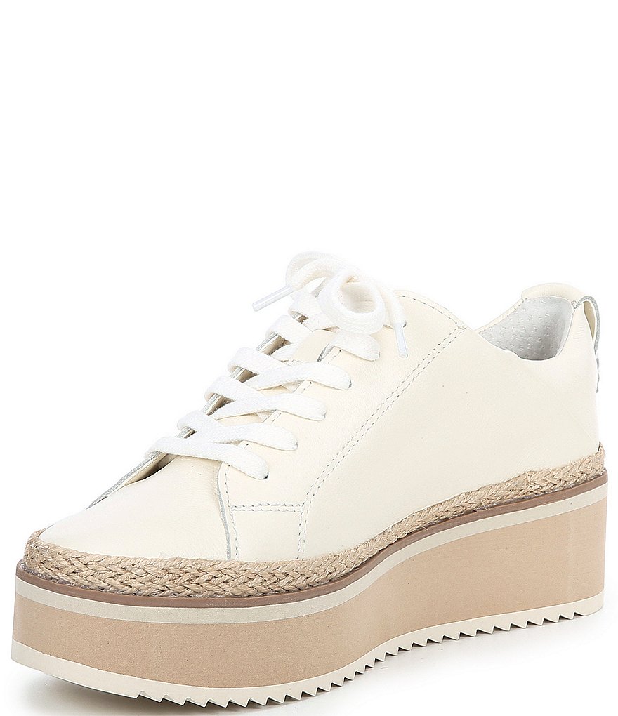 Dolce Vita Tinsley Leather Lace-Up Platform Espadrille Sneakers