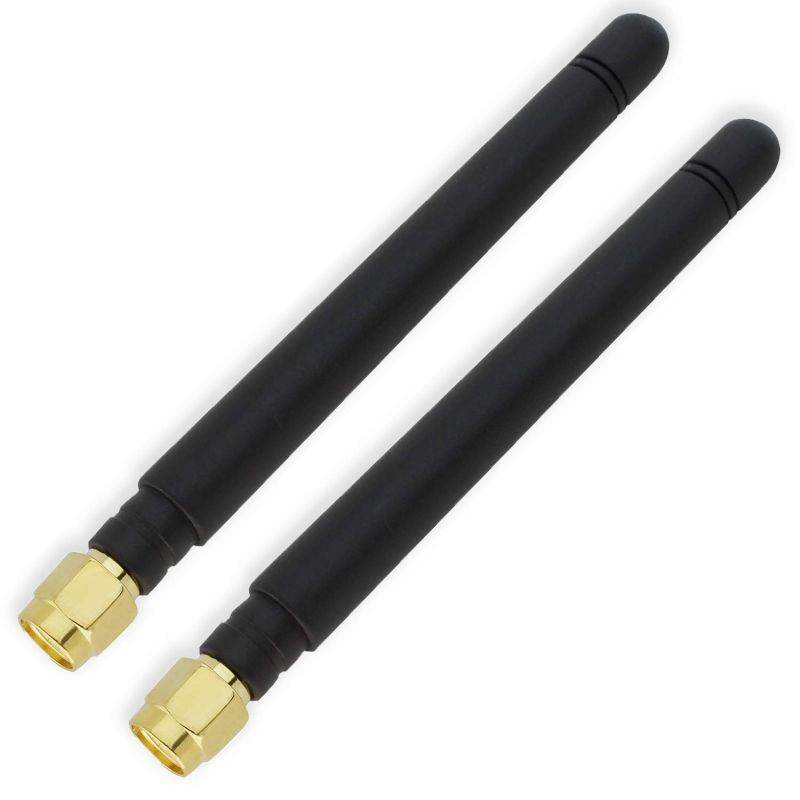 Shopcorp GSM Omni Directional Thumb Antenna with SMA Male Straight Connector &ndash; CDMA and WCDMA, 2.5 dBi Gain and 850-2100 MHz (2 Pack)