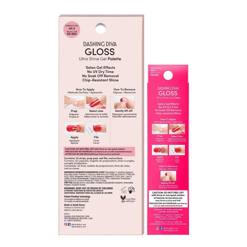 Dashing Diva Gloss Ultra Shine Gel Nail Art Kit - Palm Beach & All Out Diva - 2pk