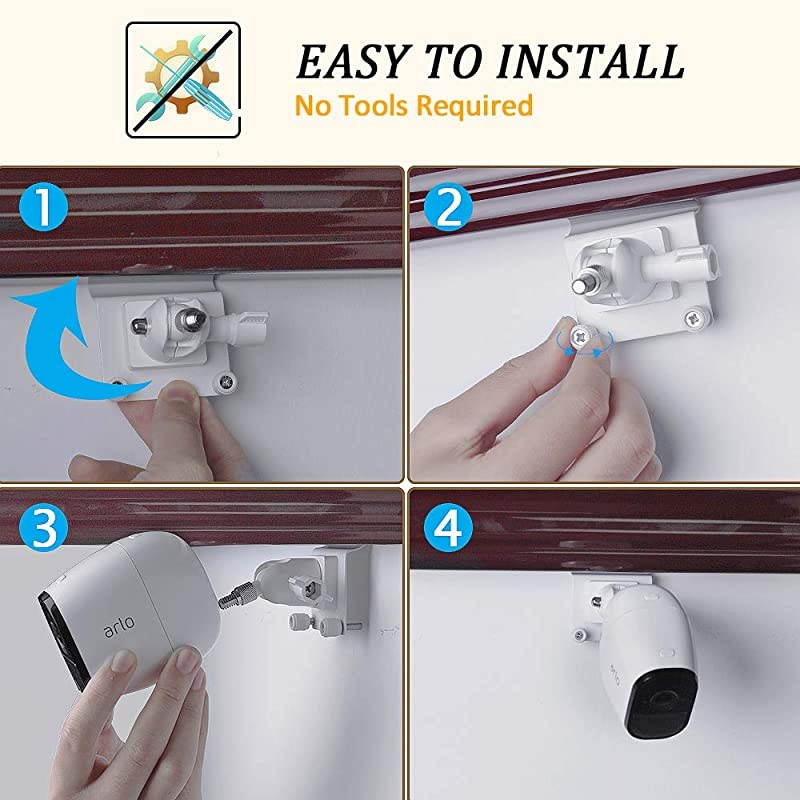 Upgraded Version  Vinyl Siding Clips for Arlo ZUMIMALL Ring Eufy Security Camera Hanger Hooks for Mounting Security Camera Weatherproof Stainless Steel Material 1 Pack White