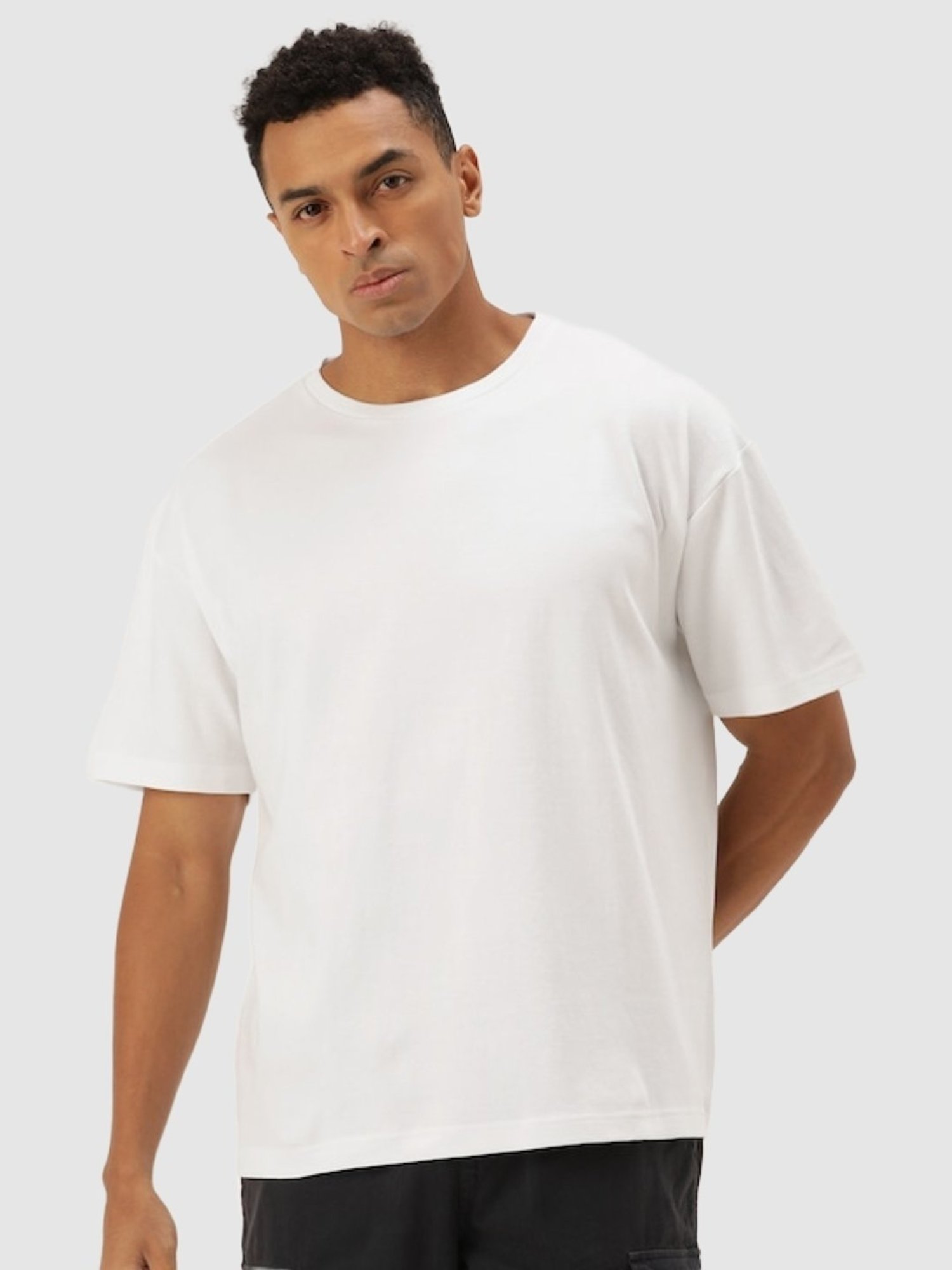 Bene Kleed White Cotton Loose Fit T-Shirt