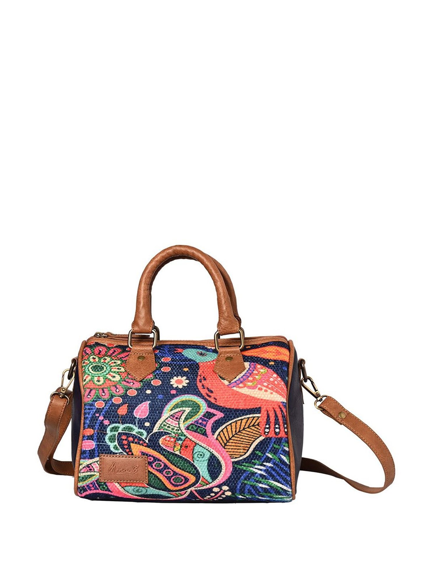 Mona B Oasis Navy Printed Small Handbag