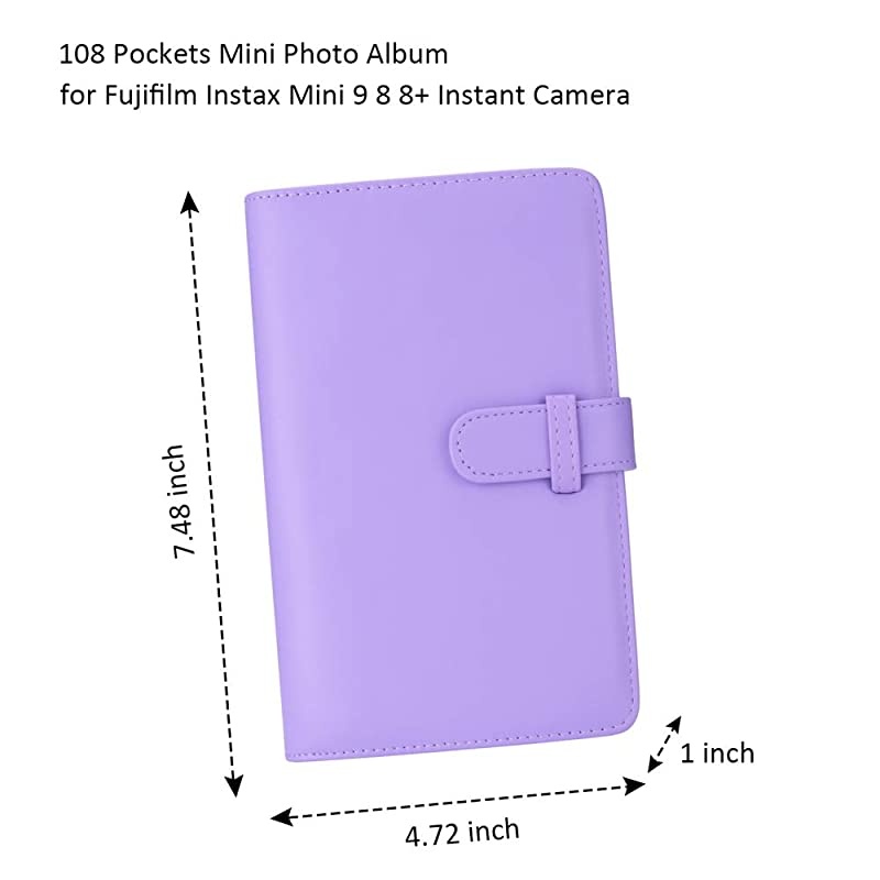 Instax Mini 9 Camera Accessories for FujiFilm Instax Mini 9 8 8+ Camera with Mini 9 Case/Album/Selfie Lens/Filters/Wall Hang Frames/Shoulder Strap (12 in 1 Fantasy Mountain Forest)