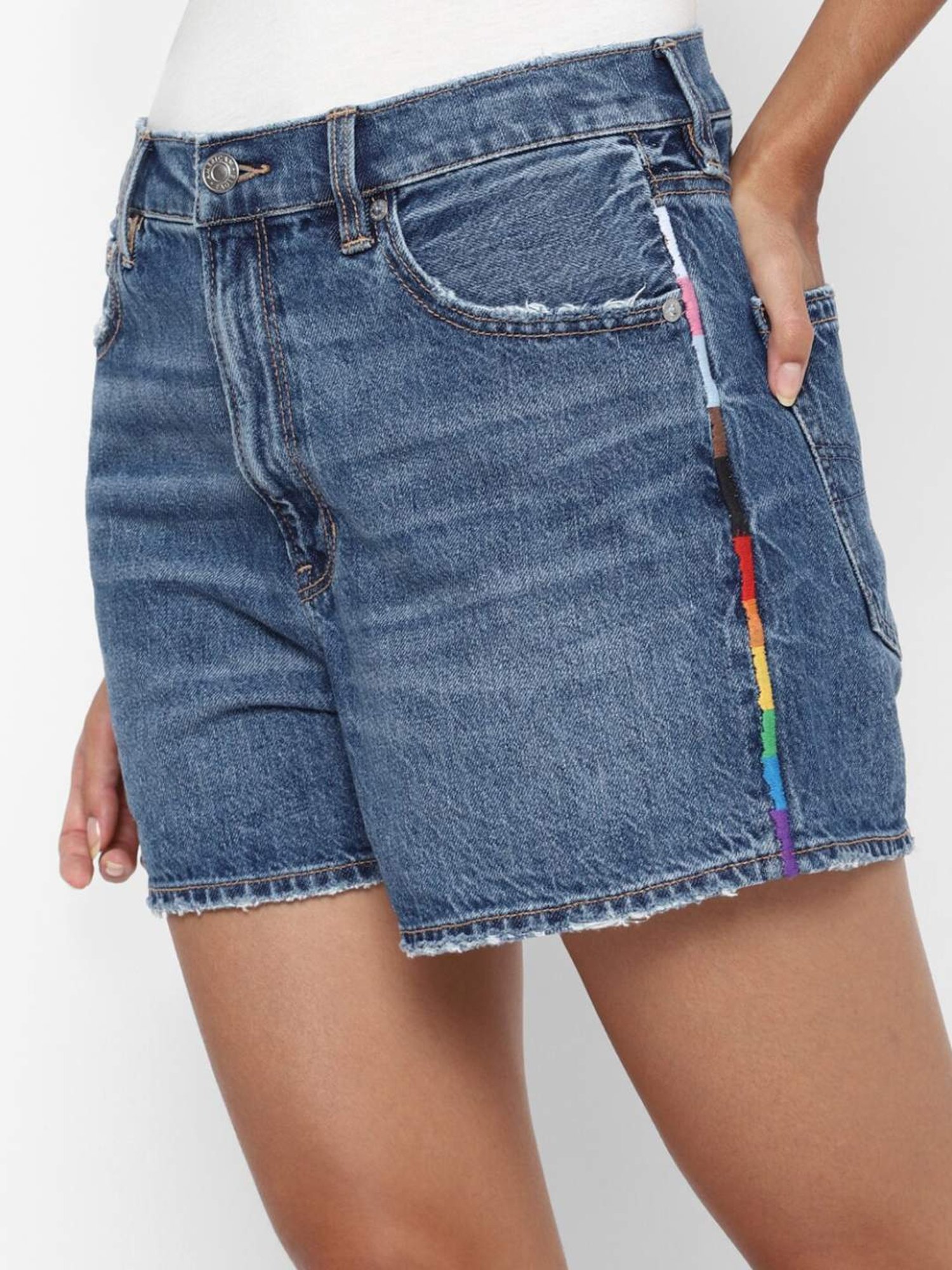 American Eagle Outfitters Blue Cotton Shorts