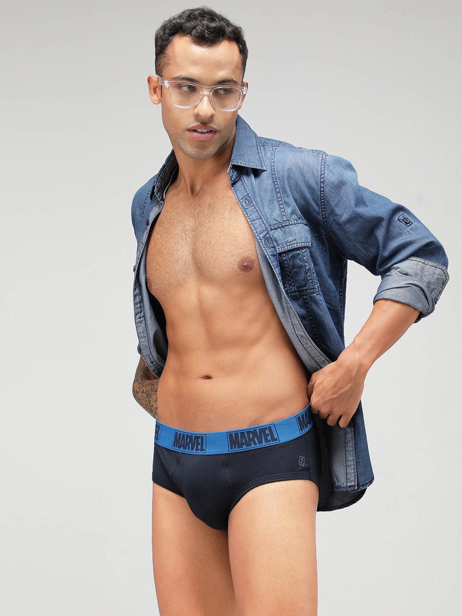 Zoiro Black & Navy Regular Fit Briefs - Pack Of 2