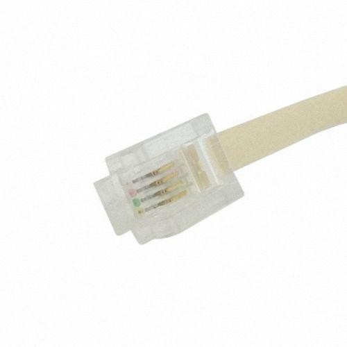 Cablecc 5 Way Outlet 6P4C RJ11 RJ12 Telephone Phone Modular Jack Line Splitter Adapter Beige 1-in-5-out