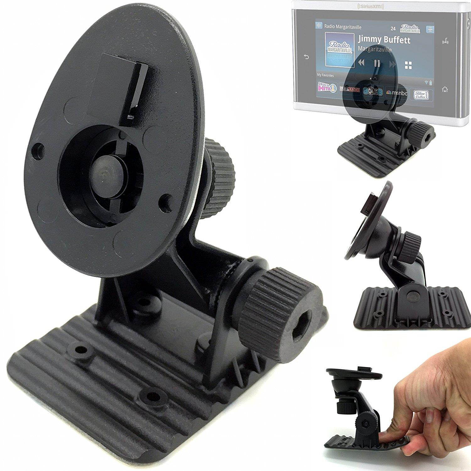 ChargerCity Sirius XM Satellite Radio Multi adjust Adhesive Dashboard / Console Mount (Compatible w/all DELPHI Skyfi Skyfi2 ROADY 2 XT PIONEER INNO AMPS & vertival T mounting connection device)