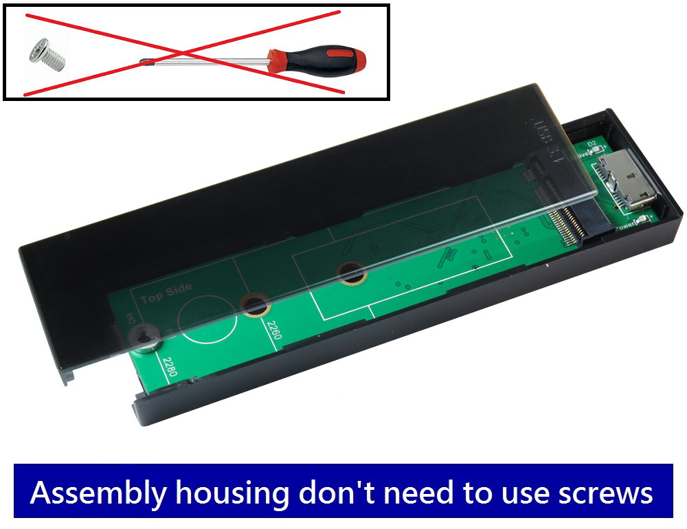Innocard USB 3.1 to M.2 SSD Enclosure+ type-A  for Gen 2, 10Gbps