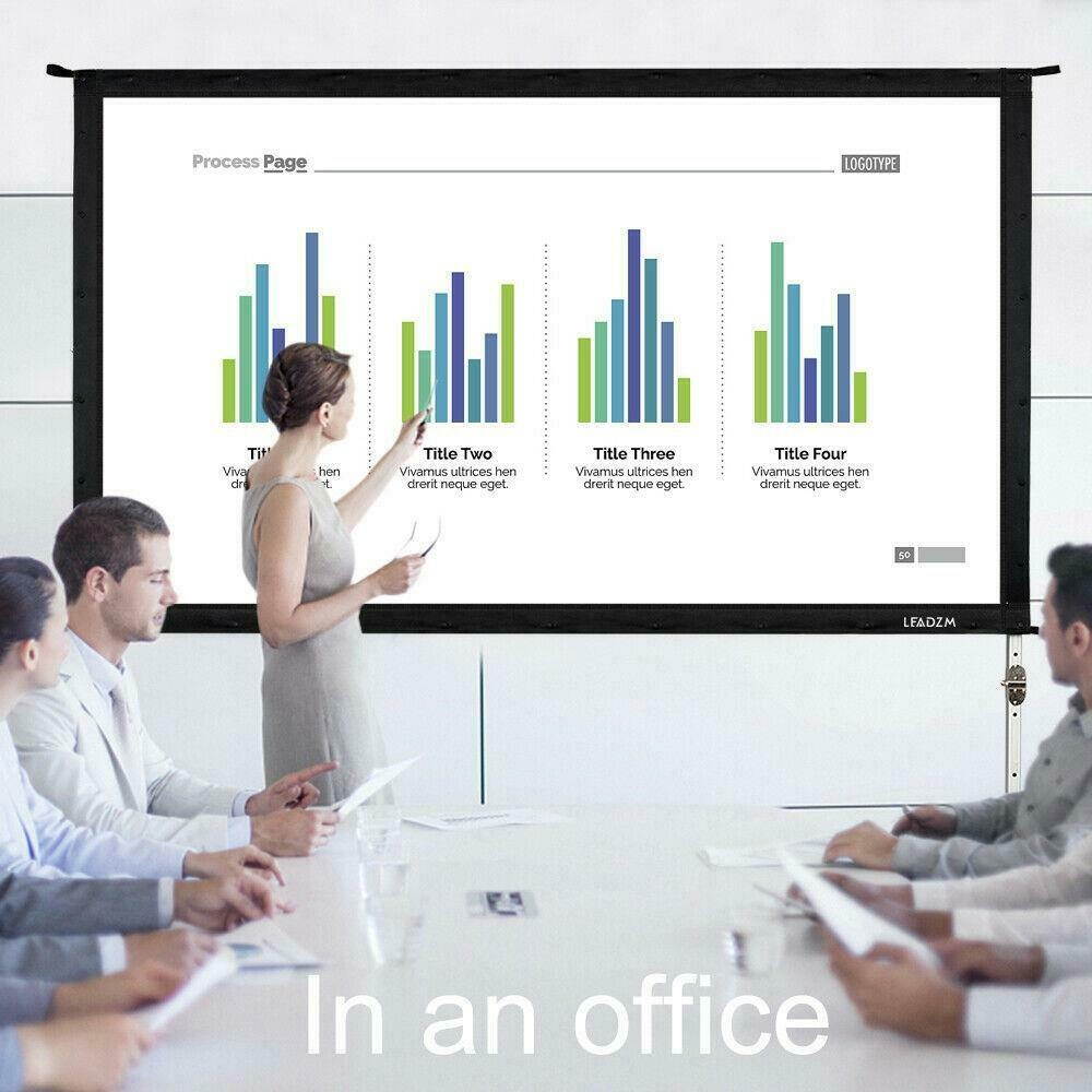 120" Fast Folding 4K 3D Projector Screen Stand Movie Projection and Carry Bag