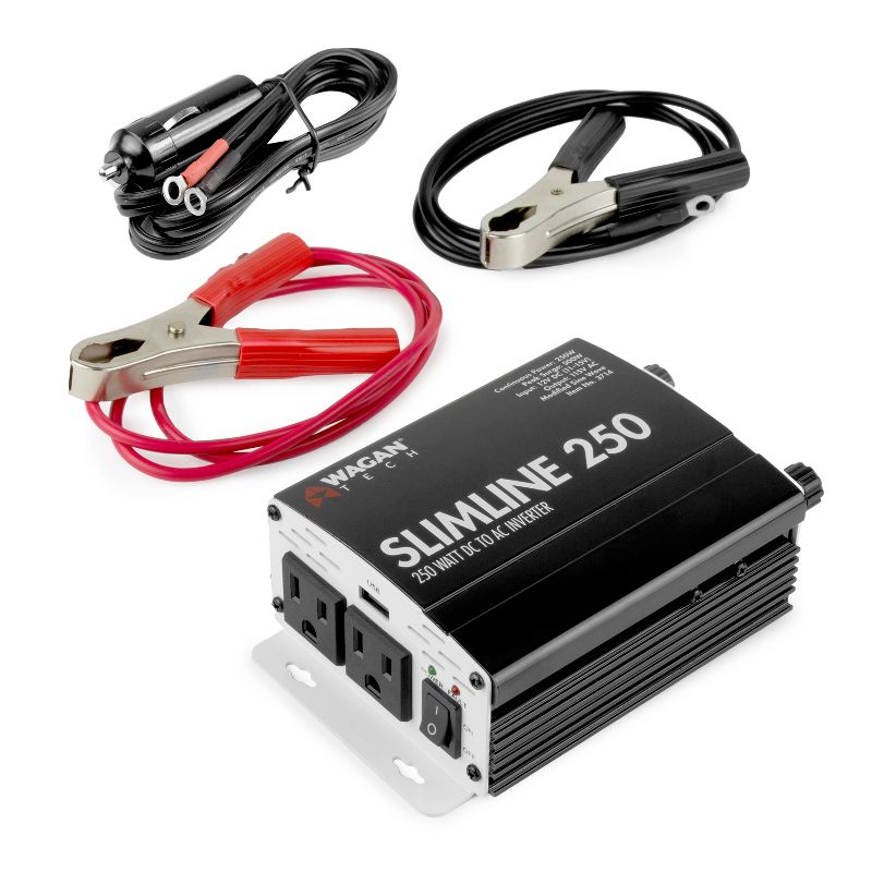 Wagan 250W Slimline Power Inverter Black