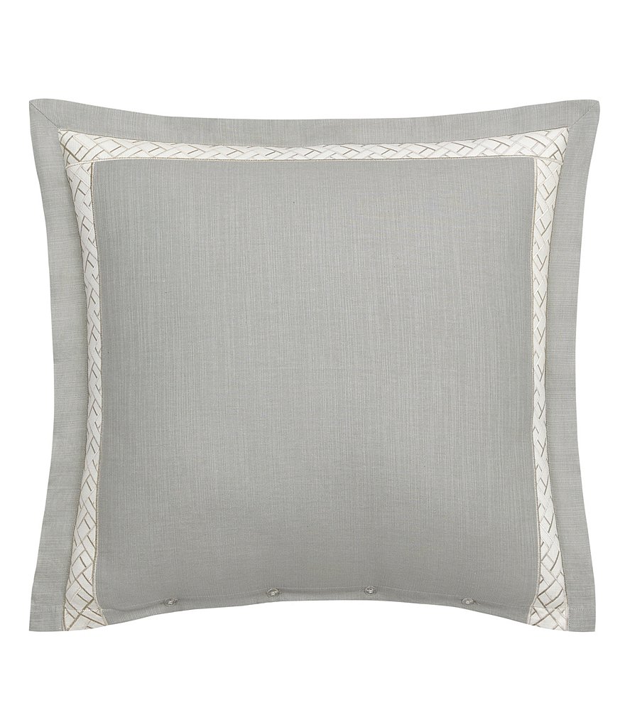 Rose Tree Madura Embroidered Geometric Boarder Euro Sham