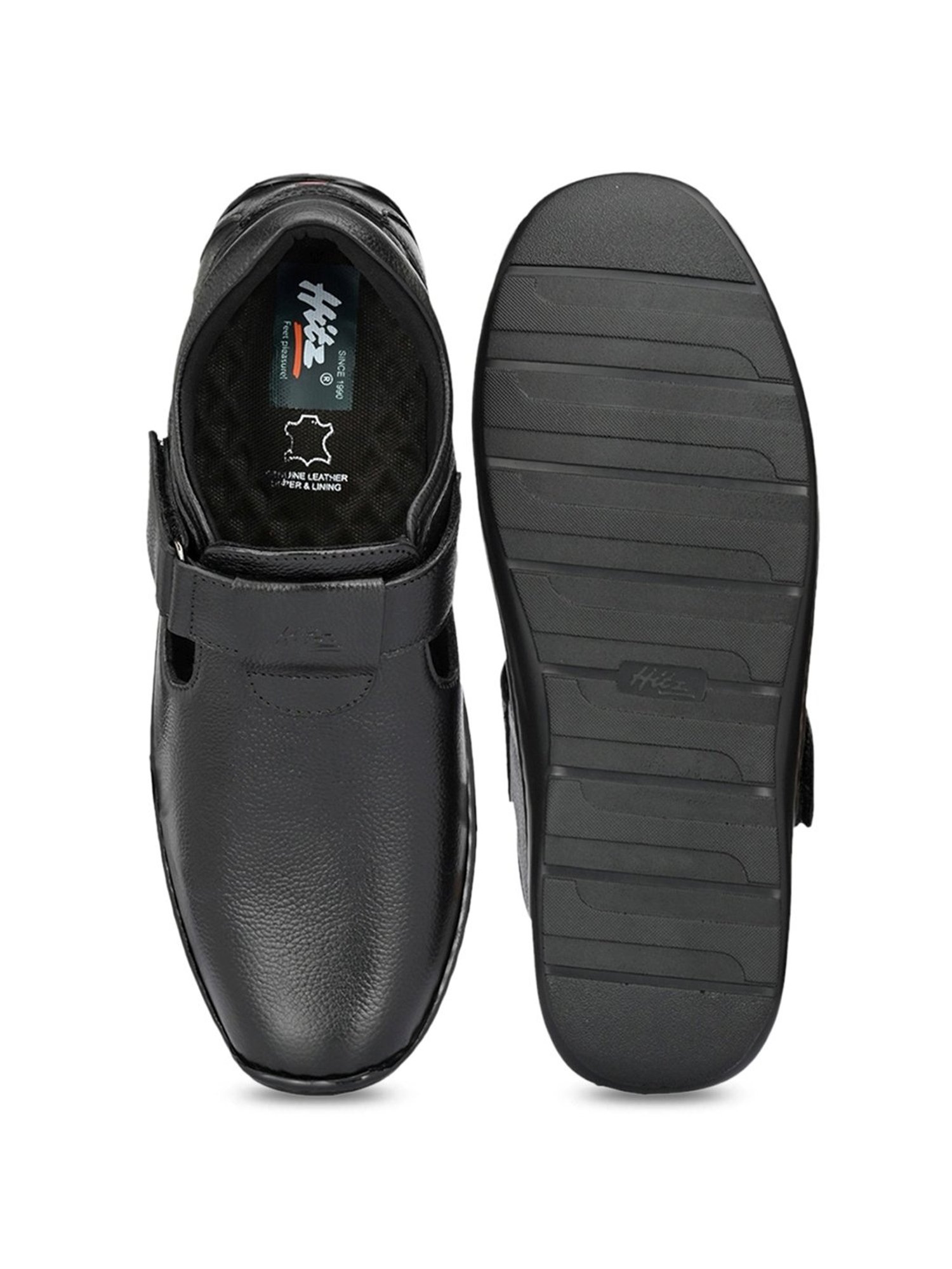 Hitz Men's Black Fisherman Sandals