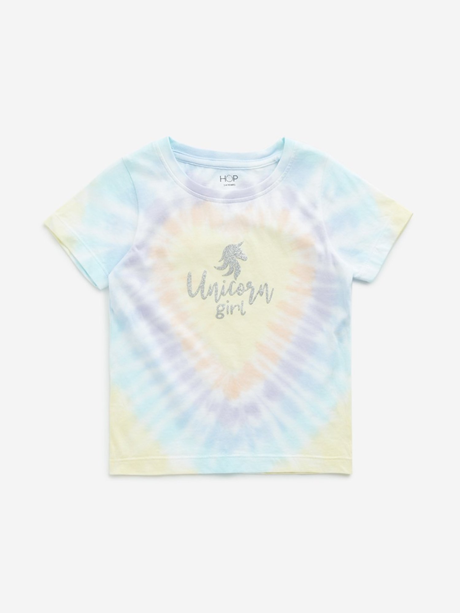 HOP Kids by Westside Multicolour Tie-Dye Printed Cotton T-Shirt