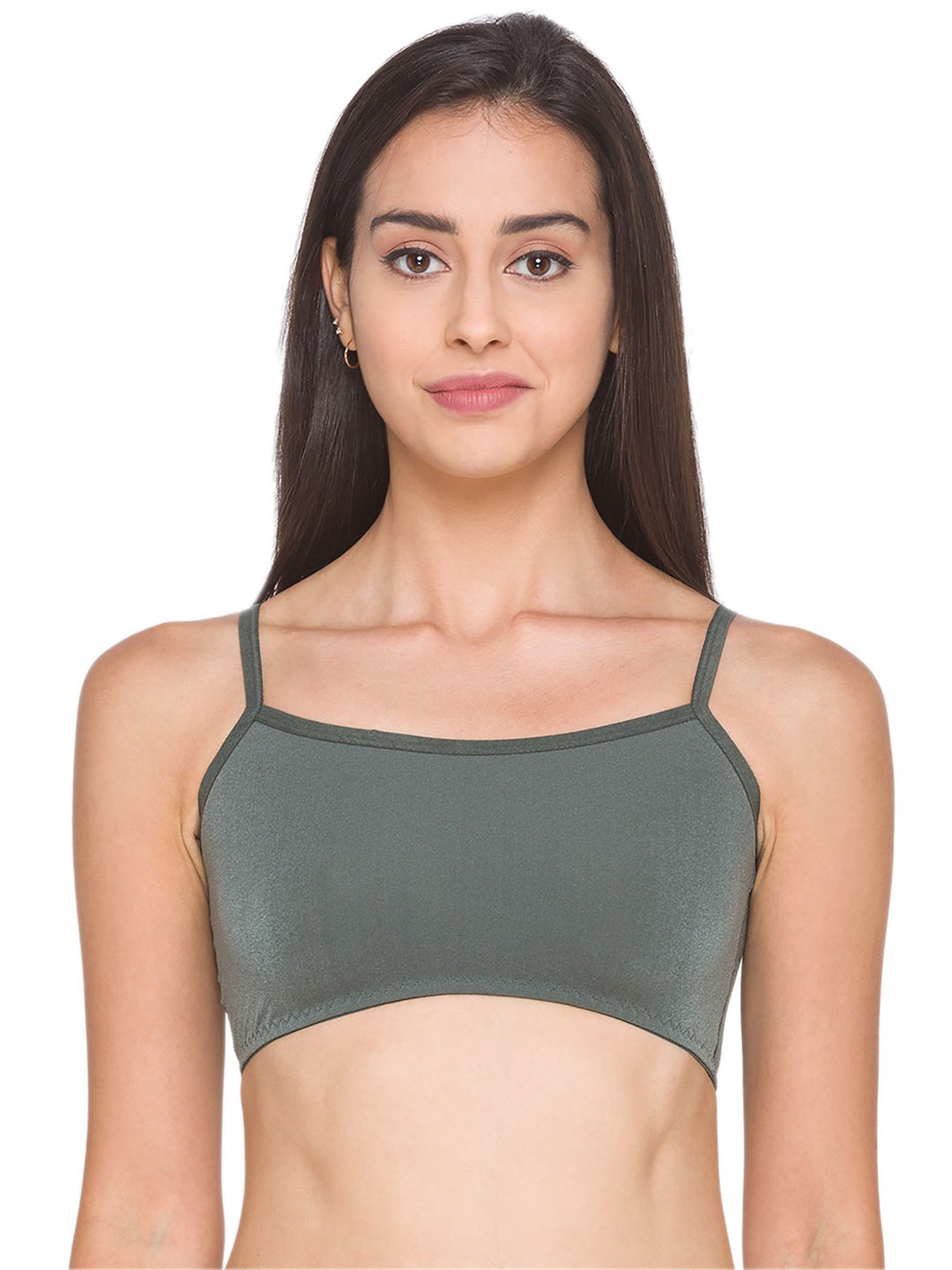 Candyskin Dark Green Non Wired Non Padded Beginner's Bra