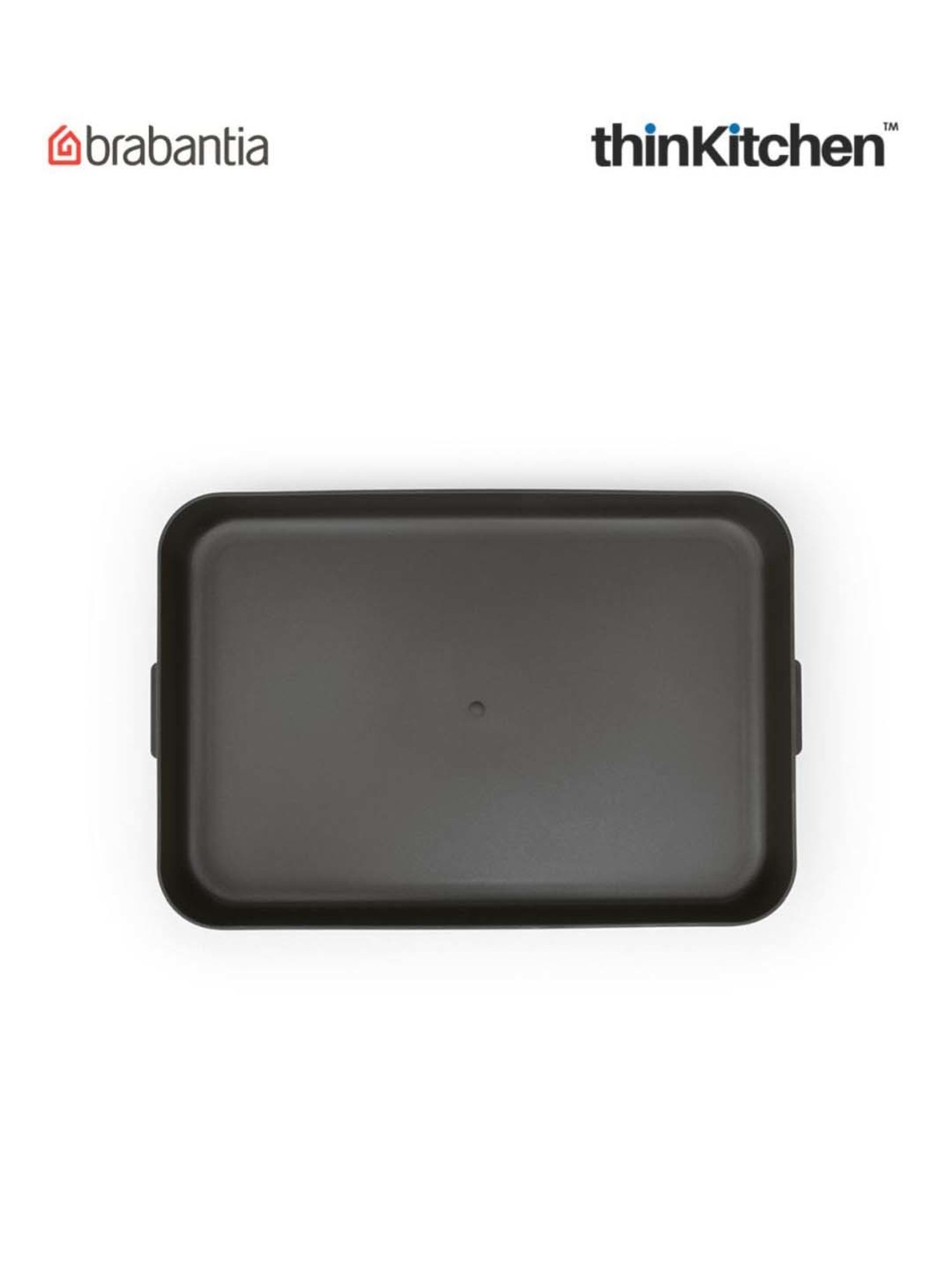 Brabantia Dark Grey Plastic Make & Take Flat Lunch Box (1.1 L)