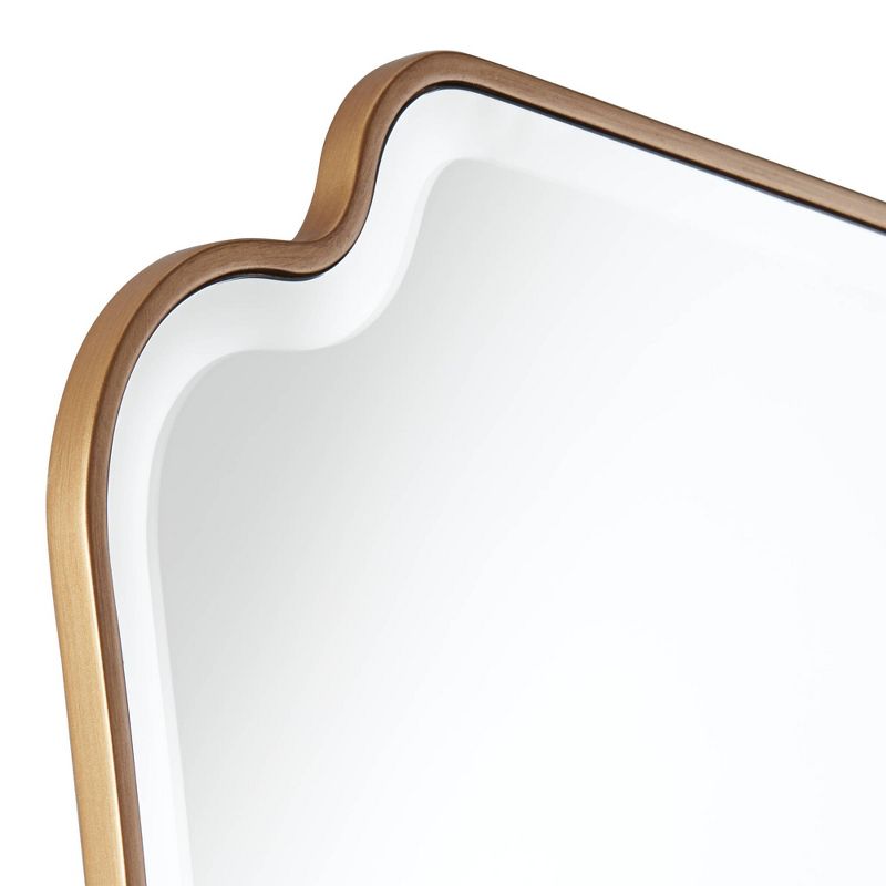 Noble Park Indara Antique Gold 27" x 38" Scallop Wall Mirror