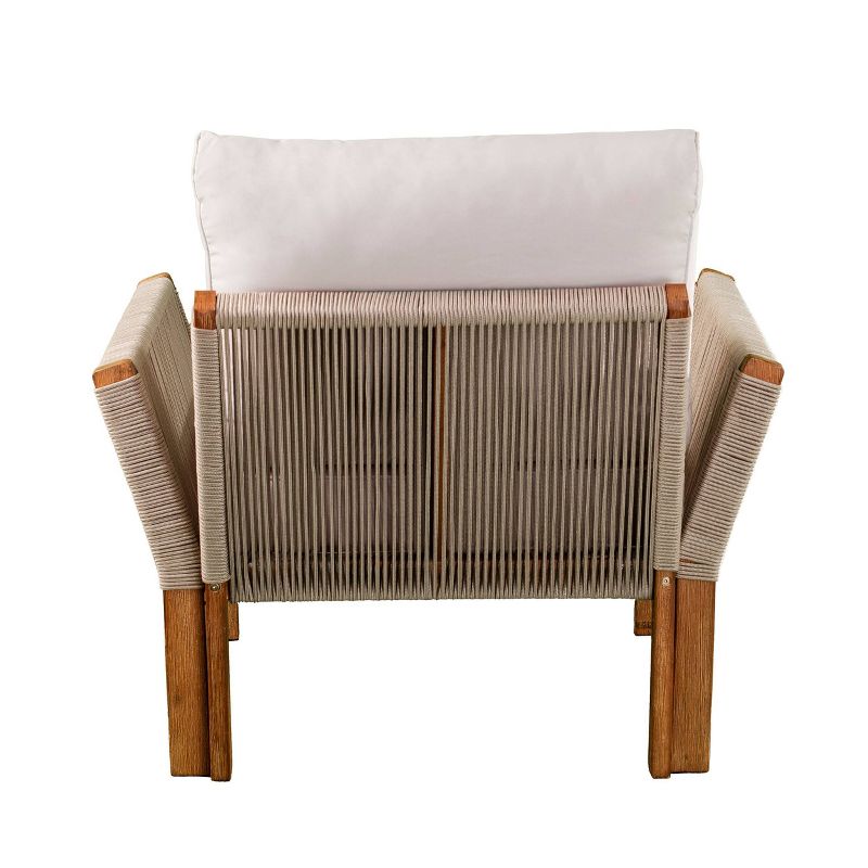 Celadon Indoor/Outdoor Armchair - Natural and White - Aiden Lane