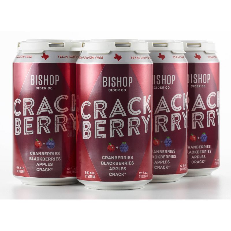 Bishop Crack Berry Hard Cider - 6pk/12 fl oz Cans