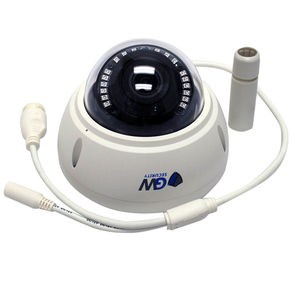 GW Security 8 Megapixel 4K (3840x2160) 2.8-8mm 3X Optical Motorized Zoom IP67 Waterproof Onvif H.265 8MP Dome PoE IP Camera Built-in Microphone, 100FT Night Vision