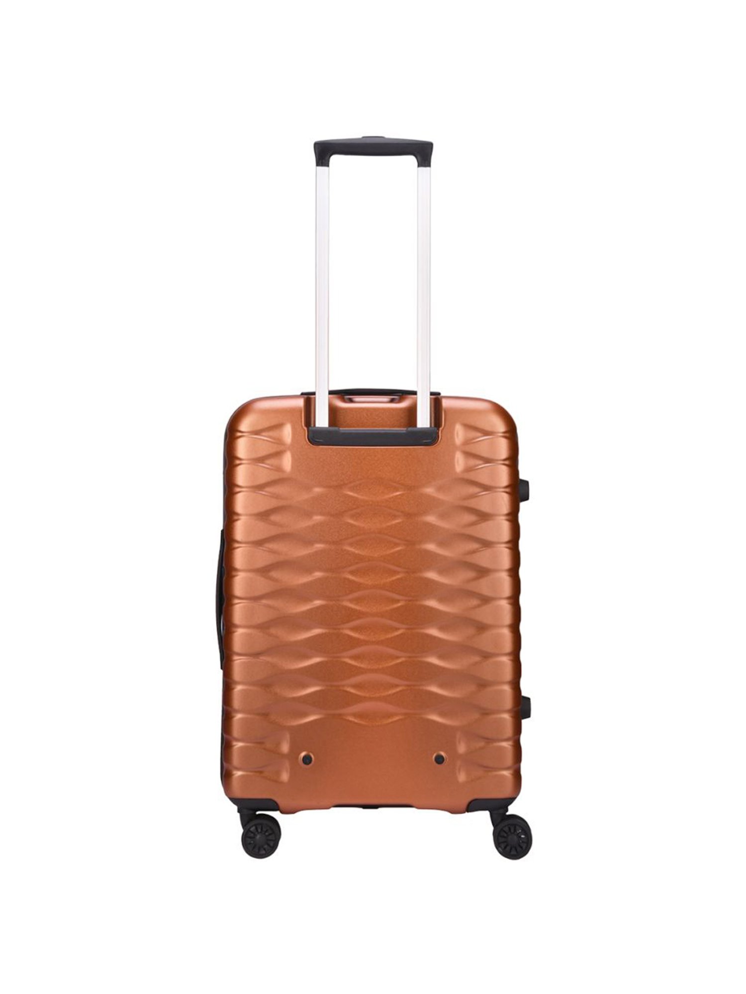 VIP Crusade Metallic Copper Textured Hard Medium Trolley Bag - 28 Cm