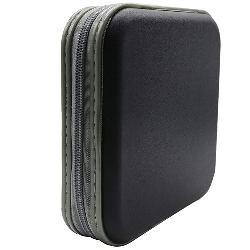 CD Case, 40 Capacity DVD Storage DVD Case Holder VCD Wallet Organizer Protective Hard Plastic Portable Case - Red