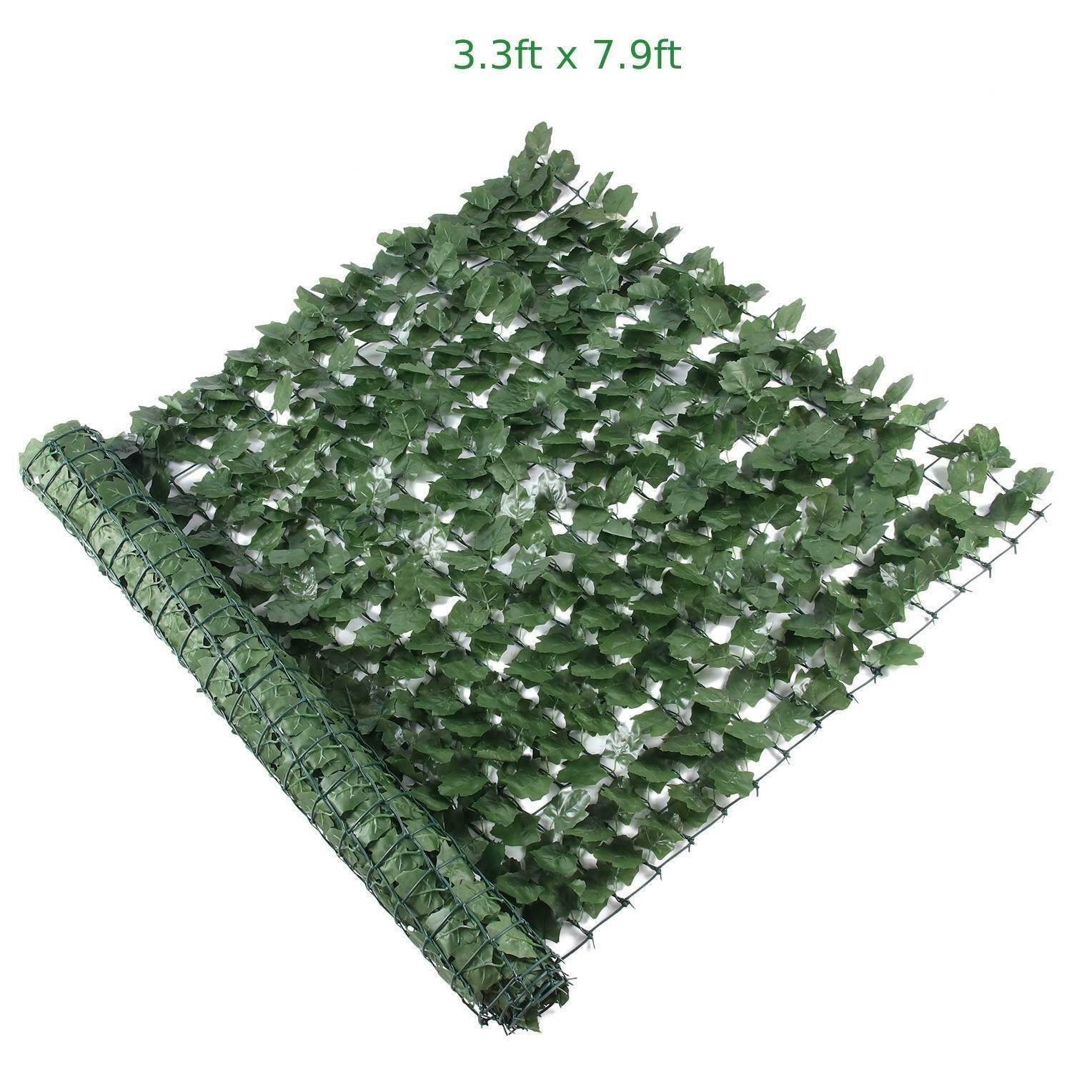 39" x 94" Artificial Plant Wall Fake Lawn Carpet Turf Simulon Leaf Fence