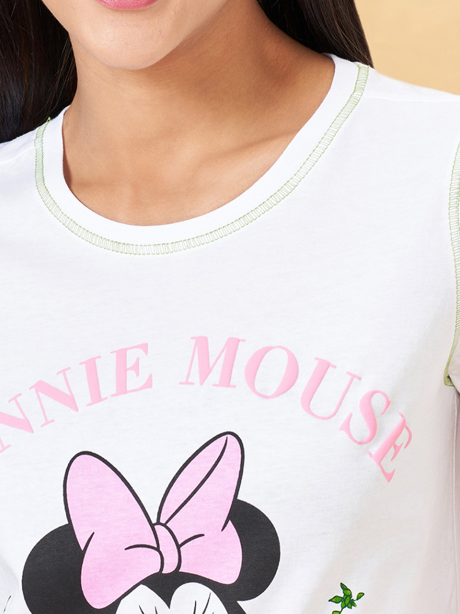 Honey by Pantaloons White Cotton Printed T-Shirt