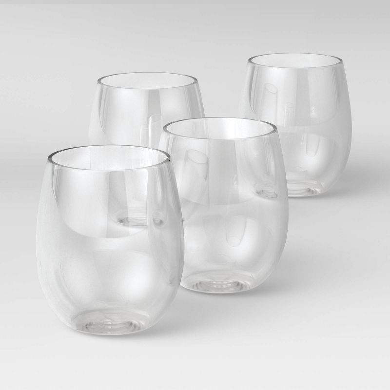 Plastic Stemless Wine Glasses 13.4oz Set of 4 - Room Essentials™