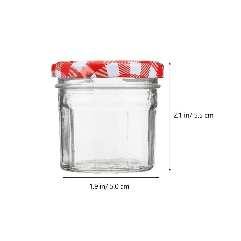 12pcs Glass Jam Honey Storage Jars Pickles Sealed Containers with Lid (100ML)
