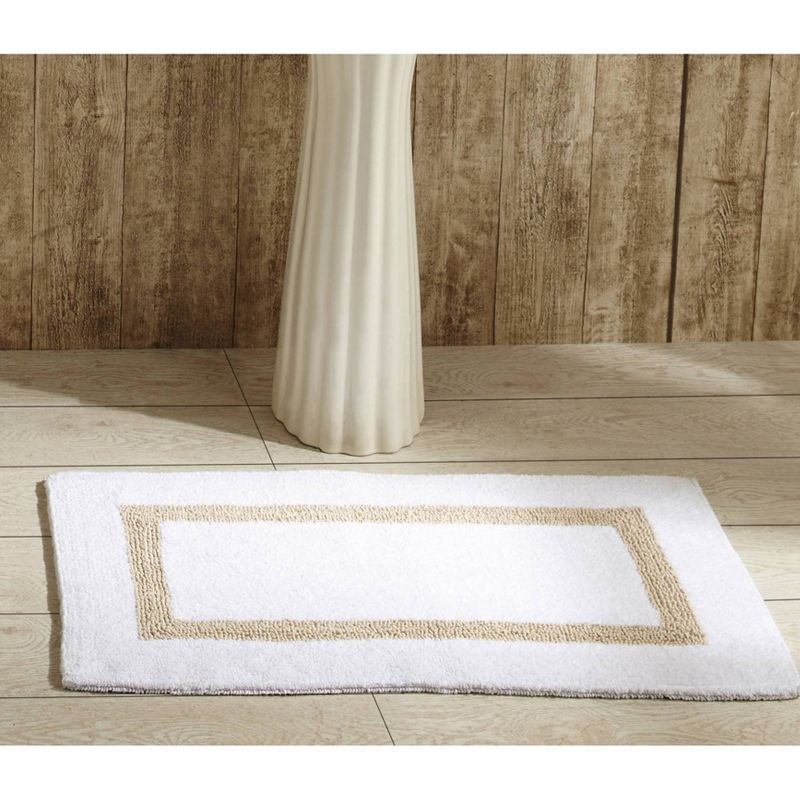 2pc Hotel Collection Bath Rug Set White/Sand - Better Trends