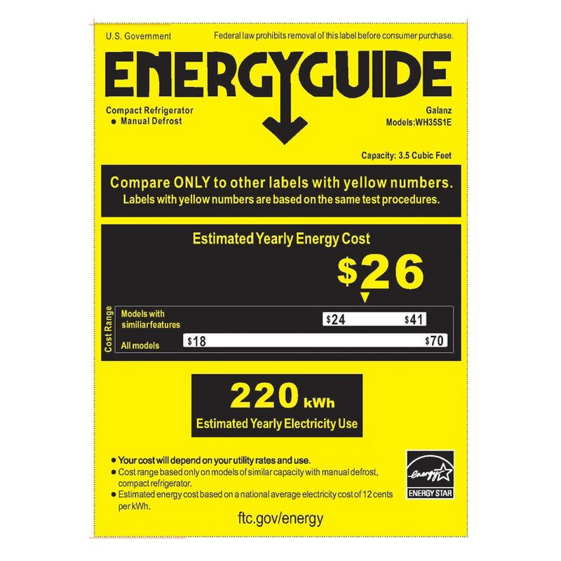 Whirlpool 3.5 cu. ft Mini Refrigerator - Stainless Steel WH35S1E