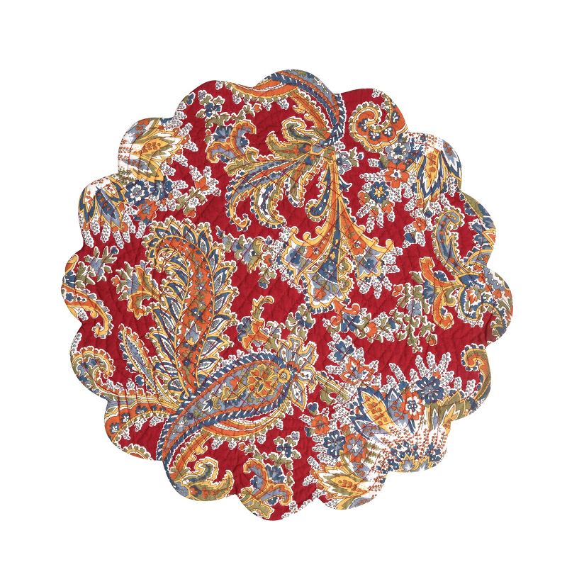 10 Pieces 14.4" Gold Leaf-Shaped Vinyl Placemats, Washable Table Mats Set for Party Decorations and Catering Events