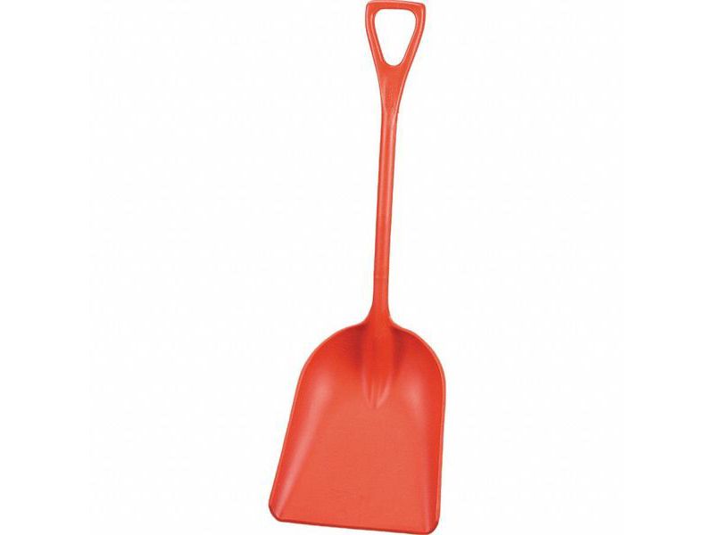 REMCO 69824 Hygienic Shovel,Red,14 x 17 In,42 In L