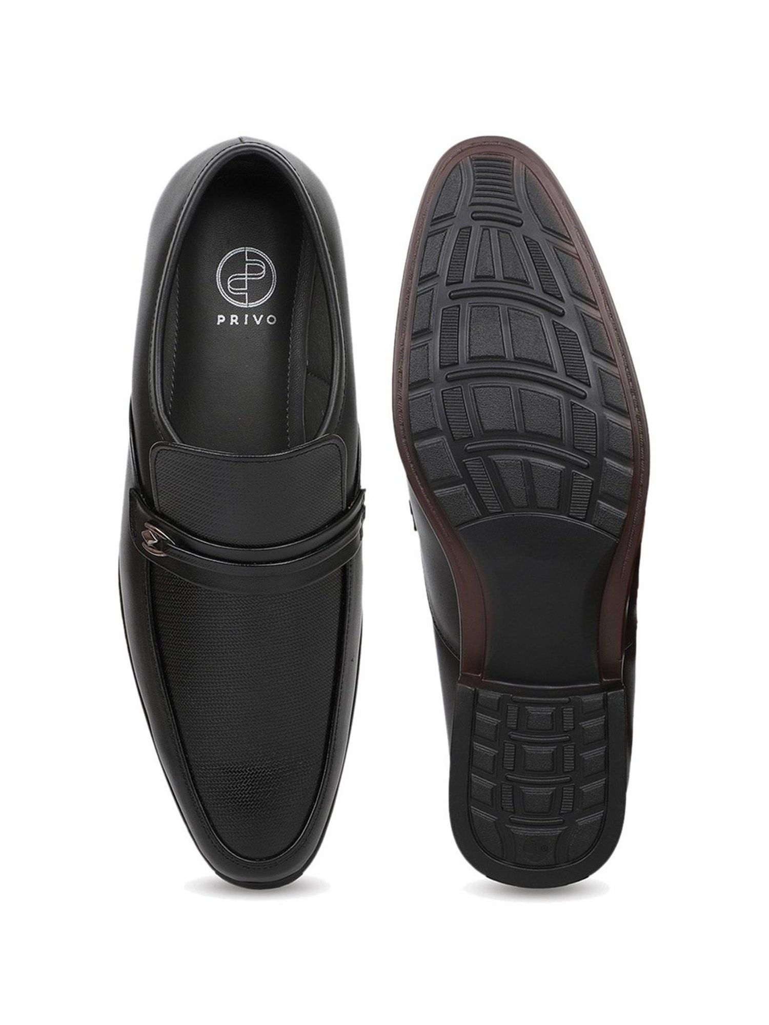 Privo by Inc.5 Men's Black Formal Loafers