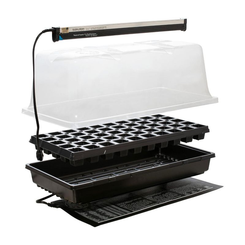 SunBlaster SL1611206 Grow Home Seedling Propagation Beginner Kit with Complete Seed Starting Guide & T5 Light for Veggies, Flowers & Tabletop Herbs