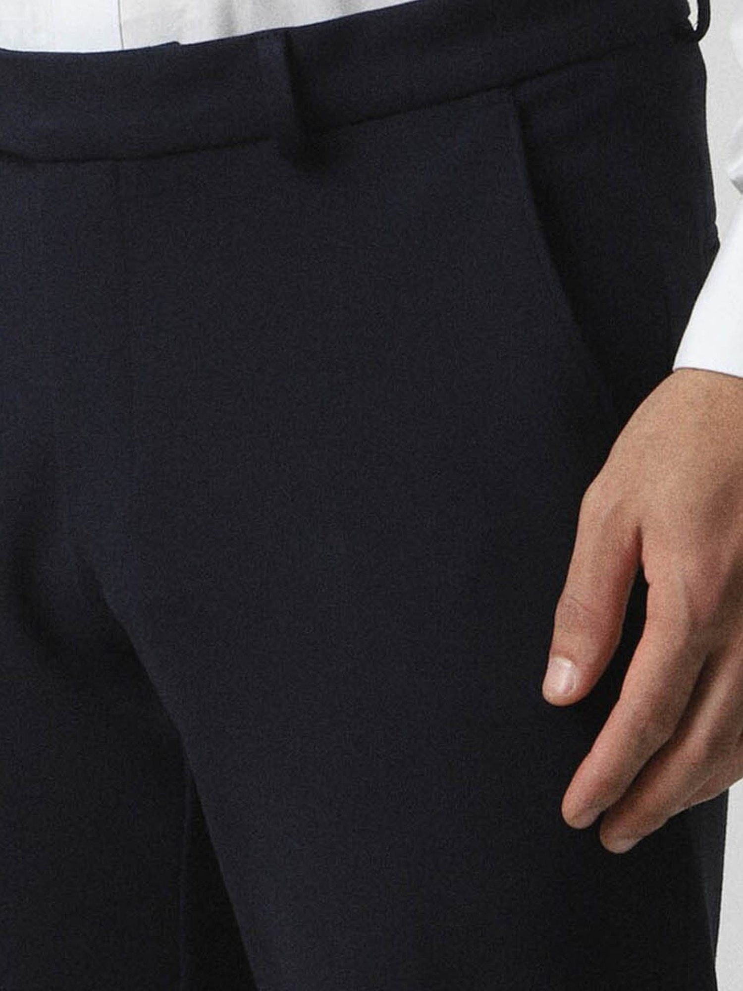 Van Heusen Navy Slim Fit Texture Trousers