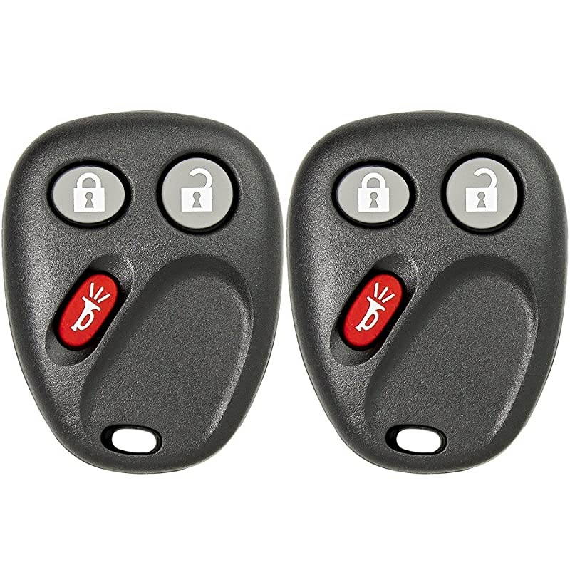 Pair Keyless Entry Key Fob Replacement for LHJ0Remote Control Key Fits for Chevrolet Silverado Equinos Suburban 2003-2006,for Cadillac Escalade 2003-2006,Fits GMC Yukon 2003-2006
