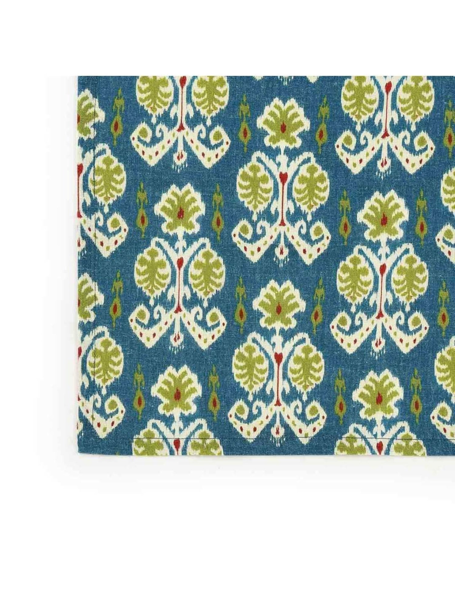 Home4U Blue & Green Cotton Duck Napkins - Set of 4