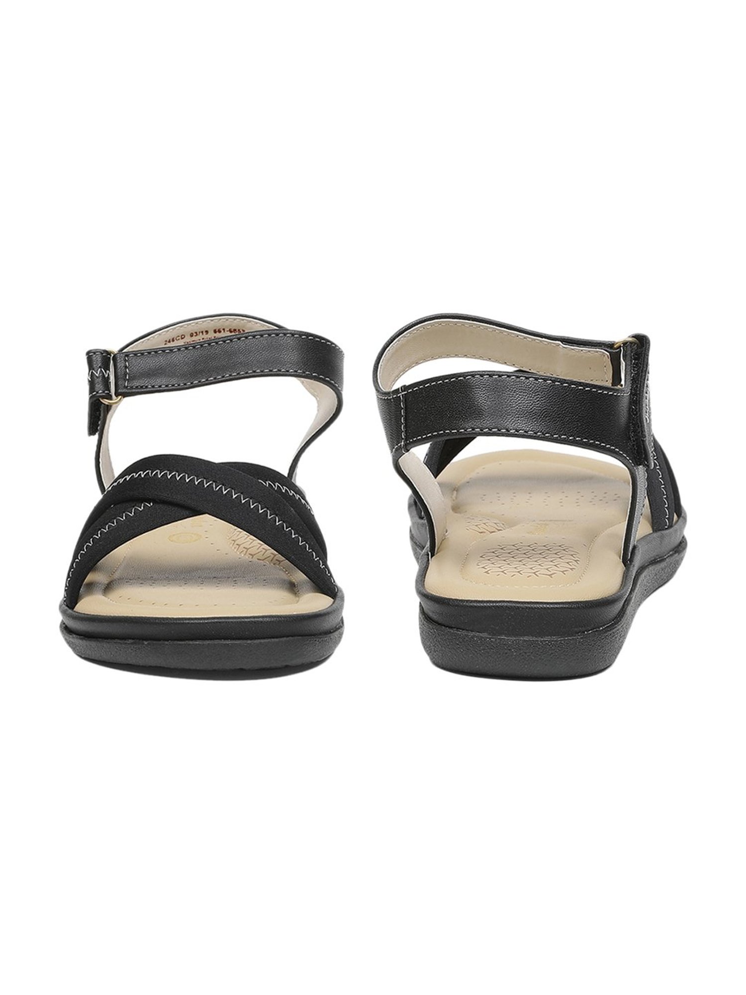 Bata Women's Black Ankle Strap Sandals